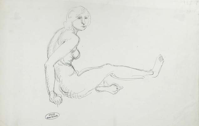 Andre Derain, seated nude woman